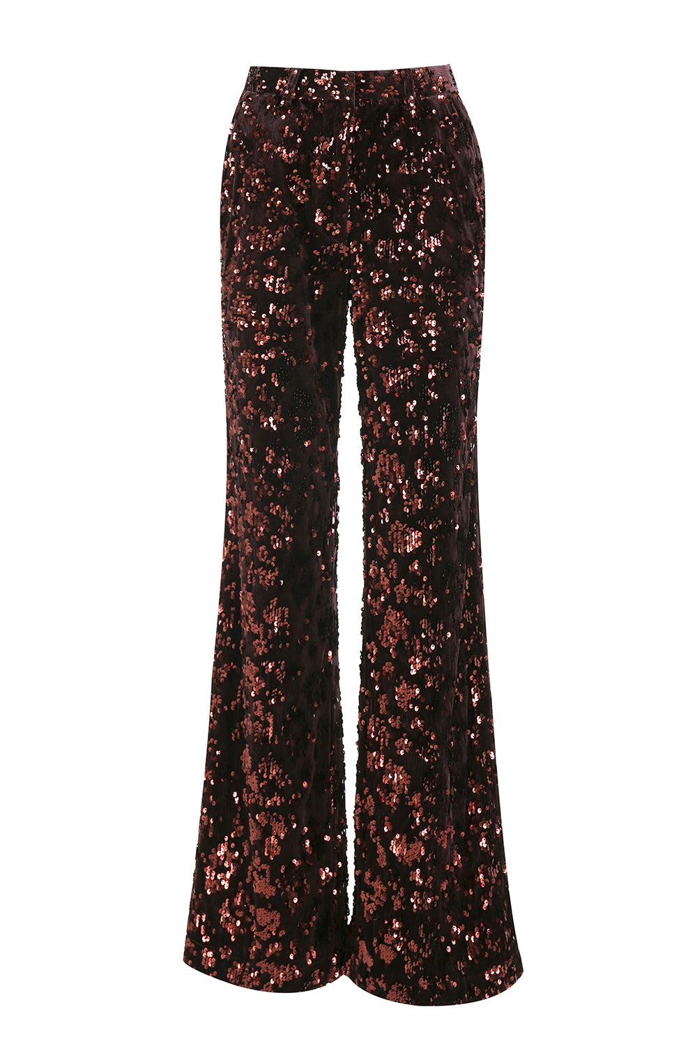 Sparkly Coffee 2 Piece Sequin Peak Lapel Women Prom Suits with Sash