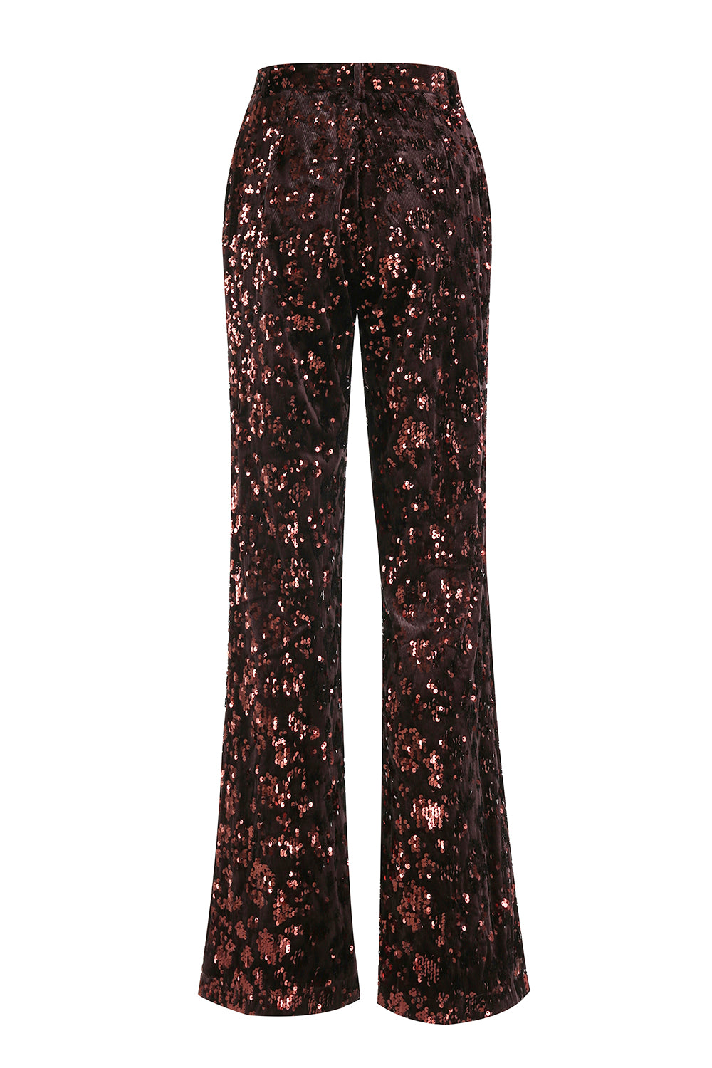Sparkly Coffee 2 Piece Sequin Peak Lapel Women Prom Suits with Sash