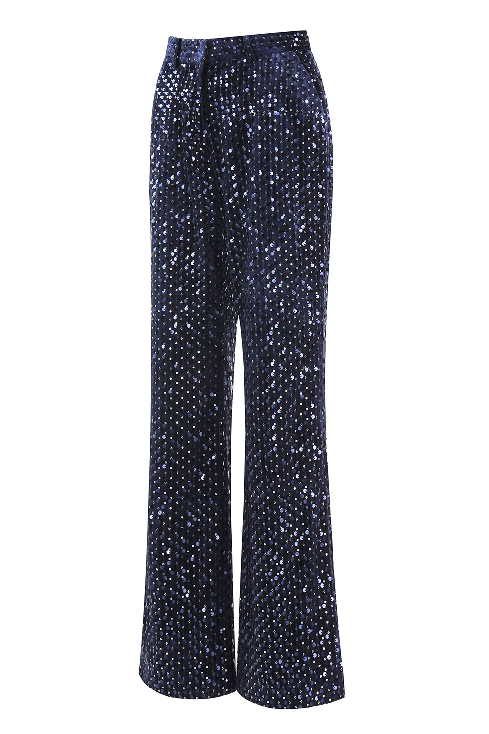 Sparkly Navy Sequins 2 Piece Peak Lapel Women Prom Suits