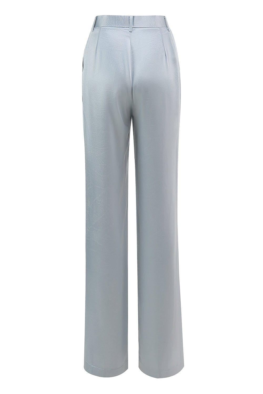 Dusty Blue Satin 2 Piece Women Prom Suits with Sash