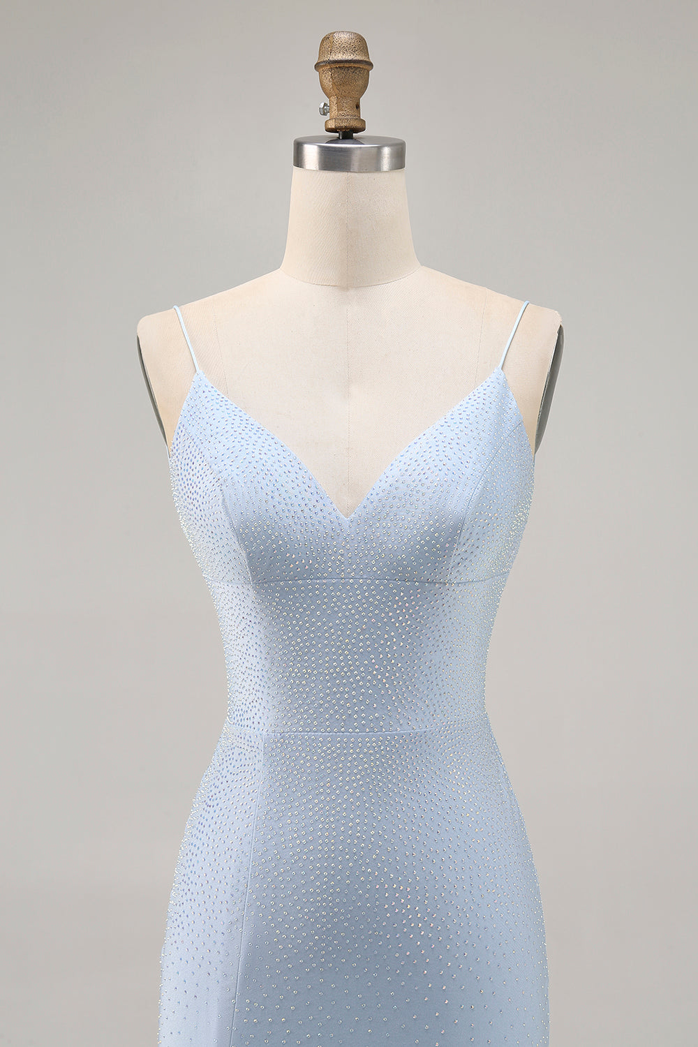 Zapakasa Women Sparkly Blue Tight Short Homecoming Dress with Beading Spaghetti Straps Backless Cocktail Dress Zapakasa Women Sparkly Blue Tight Short Homecoming Dress with Beading Spaghetti Straps Backless Cocktail Dress