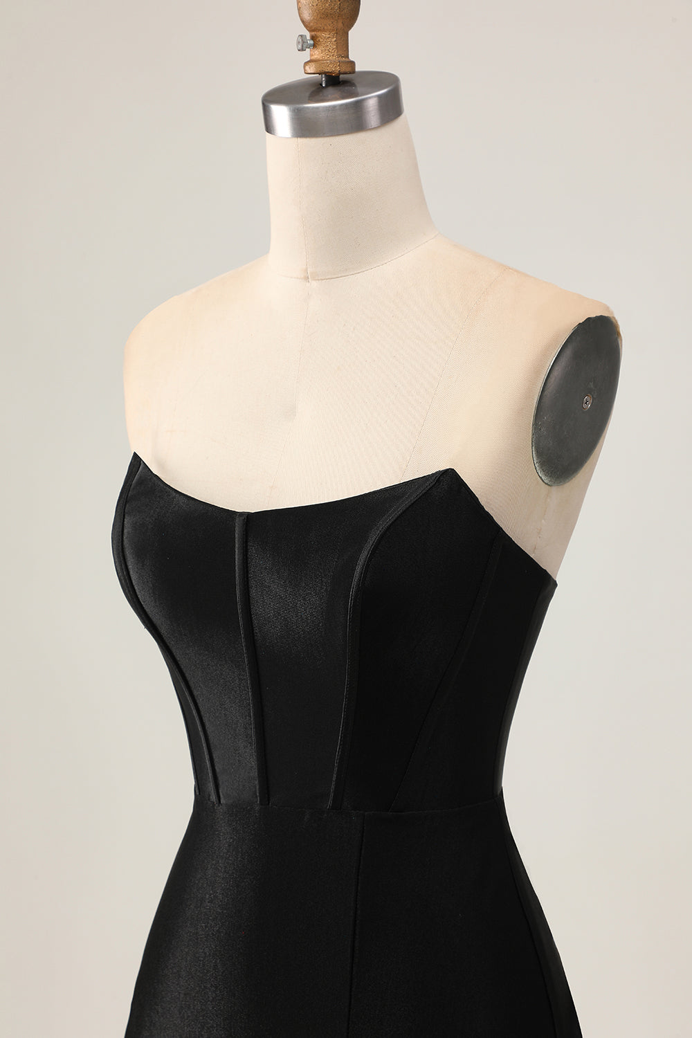 Sparkly Black Corset Tight Strapless Short Homecoming Dress with Beading