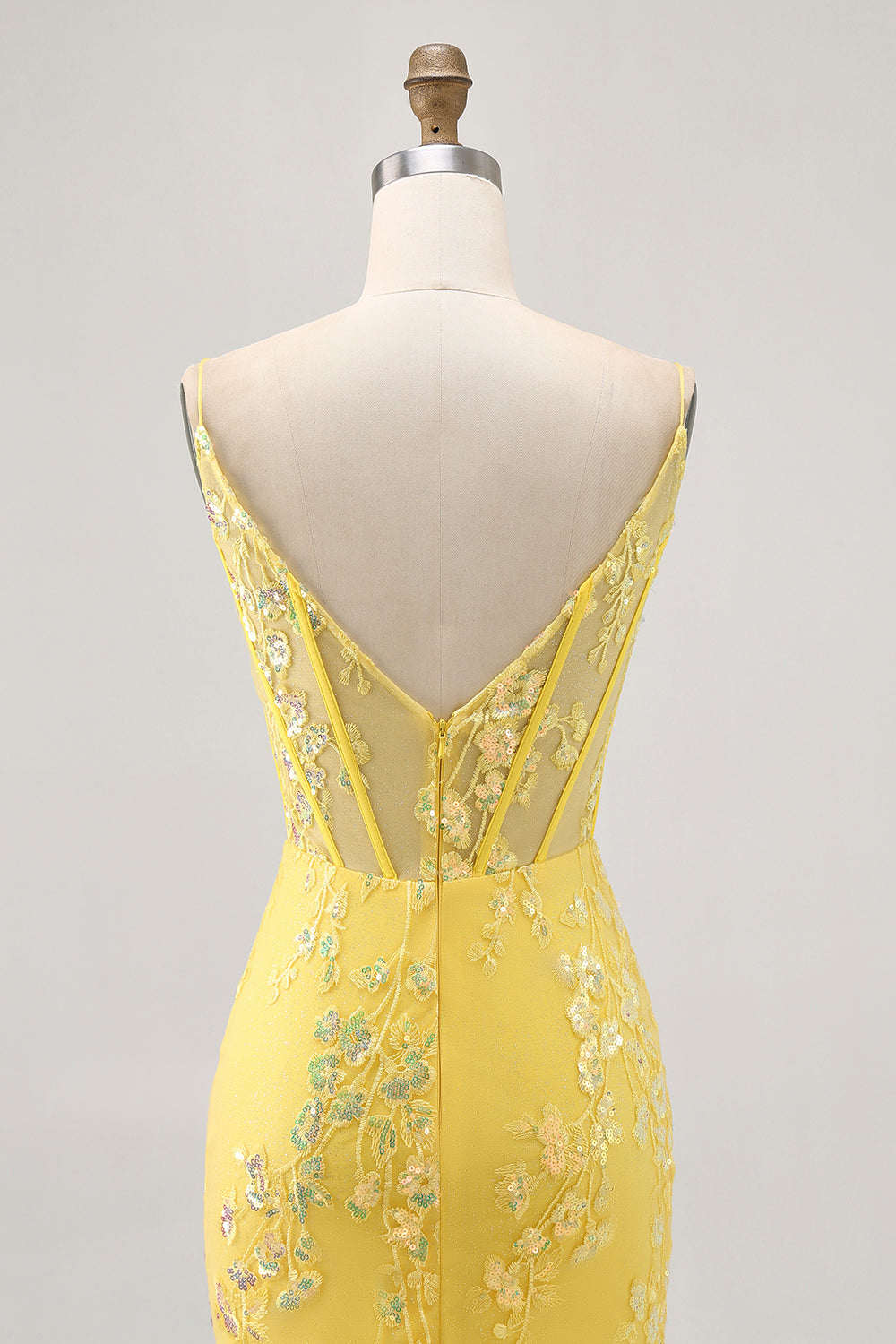 Zapakasa Women Sparkly Yellow Corset Short Lace Homecoming Dress with Sequins Floral Tight Spaghetti Straps Cocktail Dress Zapakasa Women Sparkly Yellow Corset Short Lace Homecoming Dress with Sequins Floral Tight Spaghetti Straps Cocktail Dress
