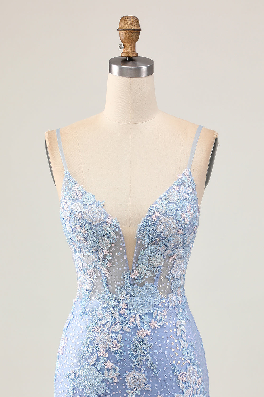 Zapakasa Women Sparkly Light Blue Floral Tight Short Corset Homecoming Dress Spaghetti Straps Backless Cocktail Dress with Appliques Zapakasa Women Sparkly Light Blue Floral Tight Short Corset Homecoming Dress Spaghetti Straps Backless Cocktail Dress with Appliques