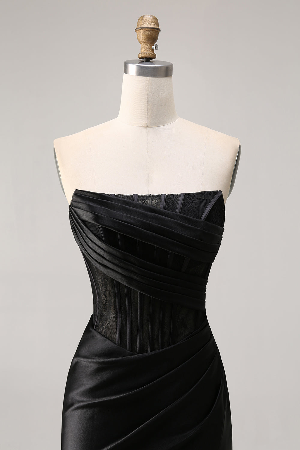 Pink Corset Satin Ruched Strapless Short Homecoming Dress