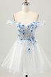 White Blue Flower