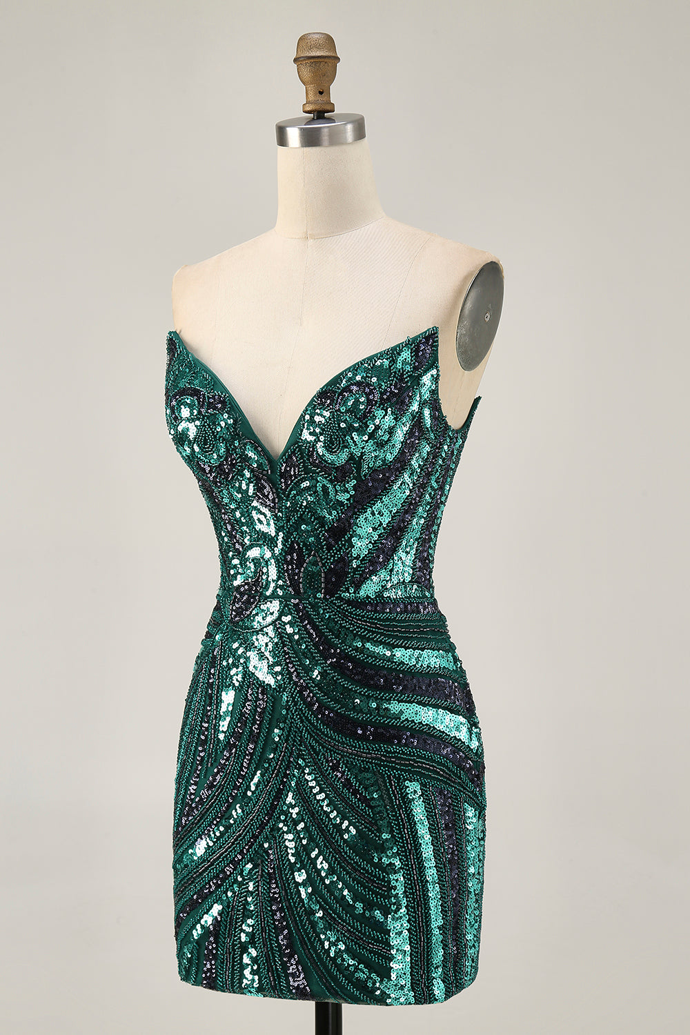 Zapaka Women Sparkly Royal Blue Homecoming Dress with Beading Strapless Sequins Short Tight Cocktail Dress, Dark Green / US12 Zapaka Women Sparkly Royal Blue Homecoming Dress with Beading Strapless Sequins Short Tight Cocktail Dress, Dark Green / US12