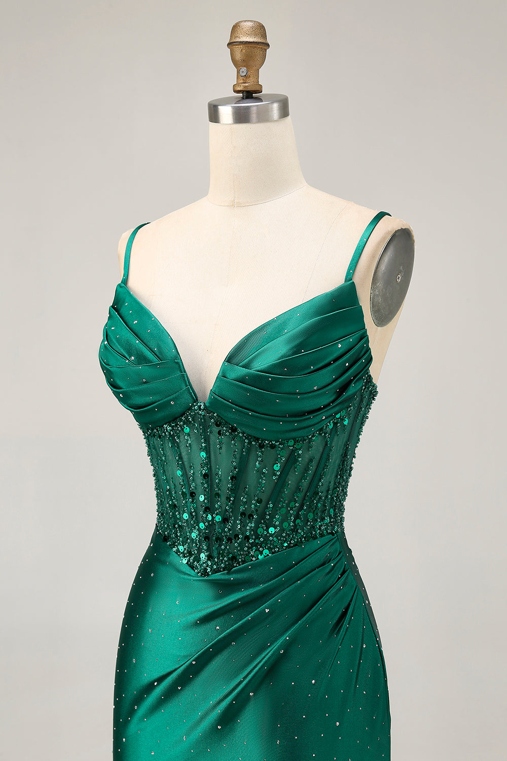 Zapaka Women Dark Green Satin Homecoming Dress with Beading Bodycon Corset Sequins Short Cocktail Dress, Dark Green / US20W Zapaka Women Dark Green Satin Homecoming Dress with Beading Bodycon Corset Sequins Short Cocktail Dress, Dark Green / US20W