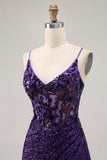 Sparkly Dark Green Corset Sequin Short Tight Homecoming Dress