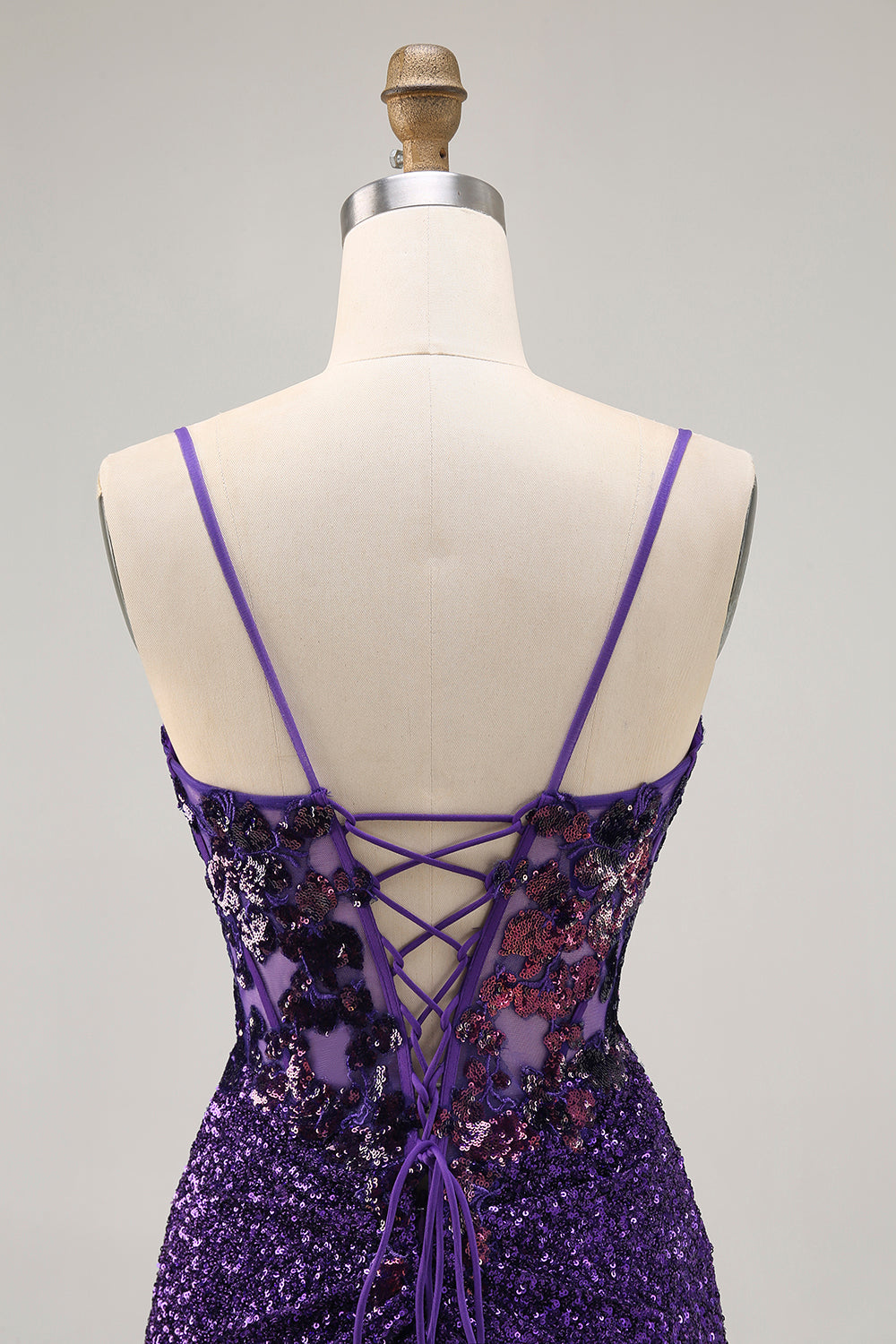 Zapakasa Women Sparkly Dark Purple Tight Short Corset Homecoming Dress Sequin Spaghetti Straps Ruched Lace Up Back Cocktail Dress Zapakasa Women Sparkly Dark Purple Tight Short Corset Homecoming Dress Sequin Spaghetti Straps Ruched Lace Up Back Cocktail Dress