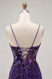 Sparkly Dark Green Corset Sequin Short Tight Homecoming Dress