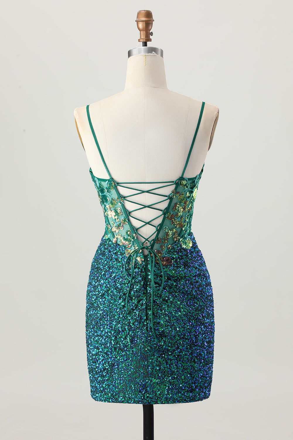 Zapakasa Women Sparkly Dark Green Tight Short Corset Homecoming Dress Ruched Sequin Spaghetti Straps Lace Up Back Cocktail Dress Zapakasa Women Sparkly Dark Green Tight Short Corset Homecoming Dress Ruched Sequin Spaghetti Straps Lace Up Back Cocktail Dress
