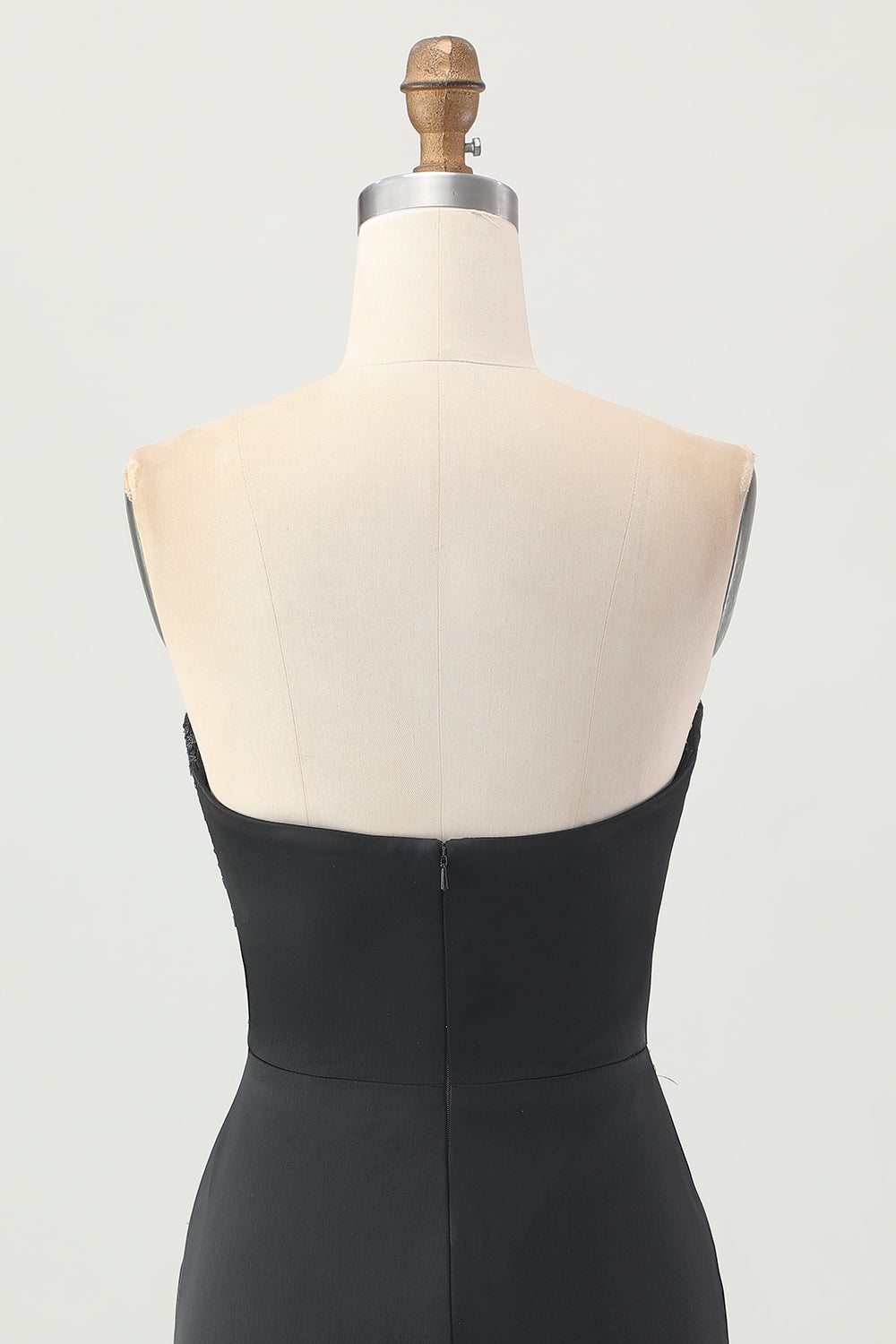 Sparkly Black Corset Strapless Tight Short Homecoming Dress with Sequins