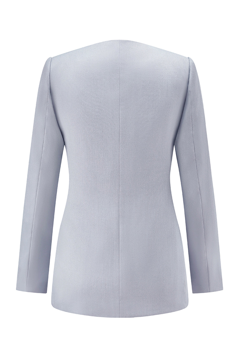 Grey Blue 2 Piece Shawl Lapel Women Prom Suits with Lace