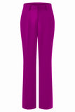 Dark Fuchsia Notched Lapel 2 Piece Women Prom Suits