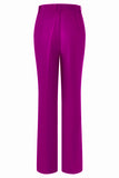 Dark Fuchsia Notched Lapel 2 Piece Women Prom Suits