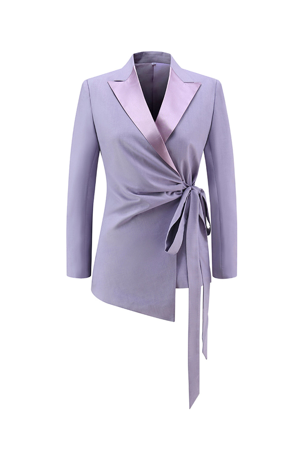 Lilac 2 Piece Peak Lapel Women Prom Suits with Sash