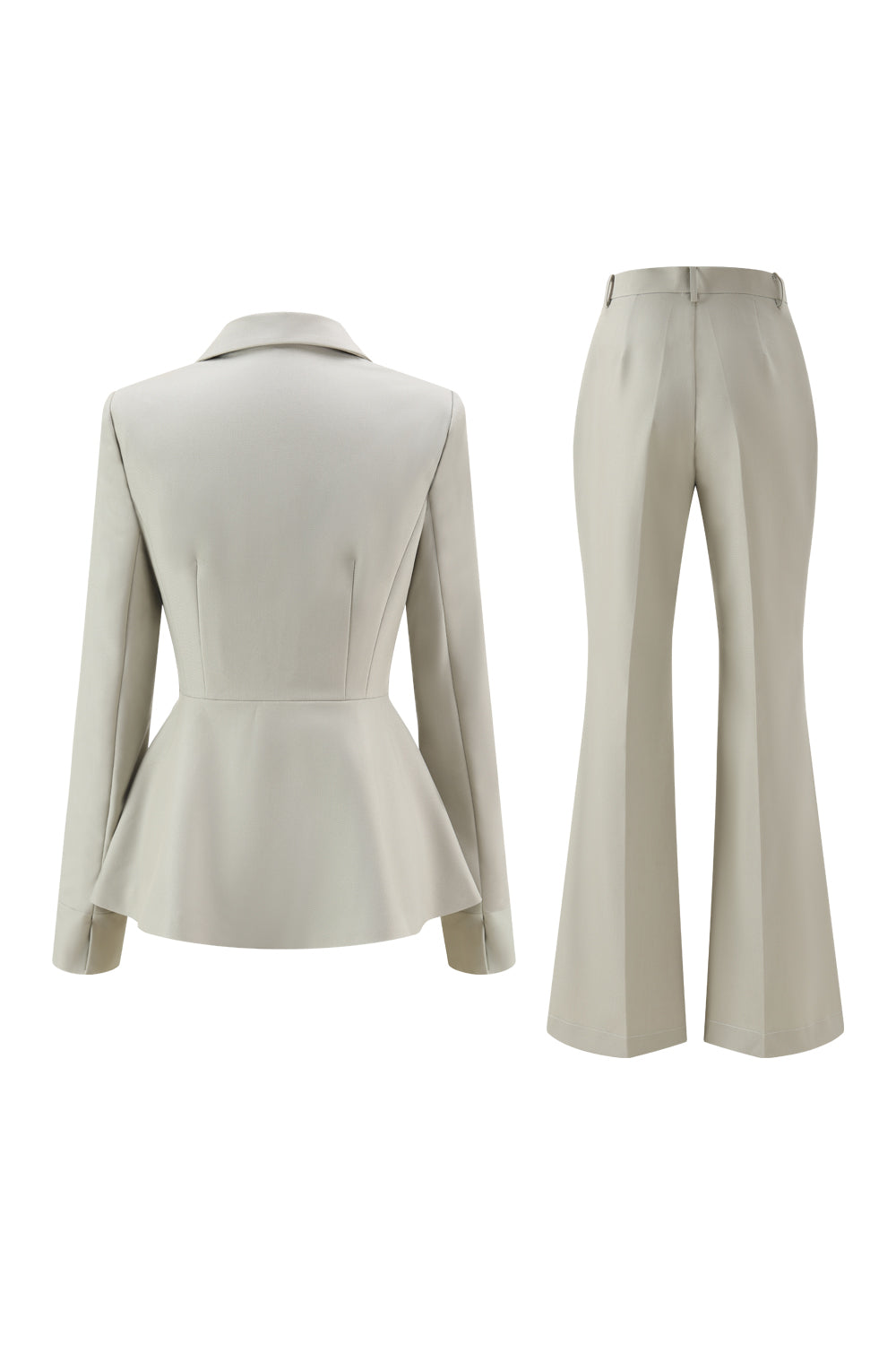 Grey Green Notched Lapel 2 Piece Women Prom Suits