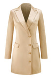 Champagne Single Breasted Peak Lapel Prom Blazer