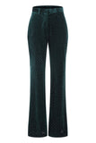Sparkly Dark Green Peak Lapel 2 Piece Women Prom Suits