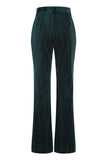 Sparkly Dark Green Peak Lapel 2 Piece Women Prom Suits