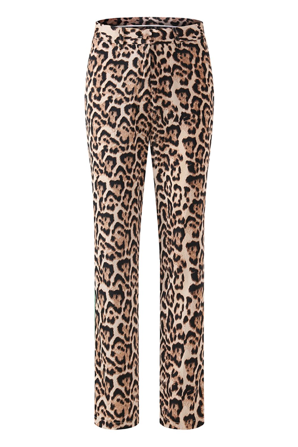 Coffee Leopard Peak Lapel 2 Piece Women Prom Suits