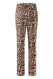 Coffee Leopard Peak Lapel 2 Piece Women Prom Suits