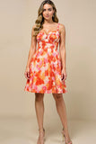 Sunset A Line Short Chiffon Wedding Guest Dress with Pleats
