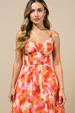 Sunset A Line Short Chiffon Wedding Guest Dress with Pleats