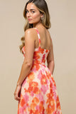 Sunset A Line Short Chiffon Wedding Guest Dress with Pleats