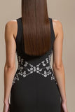 Black Mermaid Long Formal Dress with Appliques