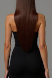 Black 3D Flowers Sheath V Neck Long Formal Dress with Lace