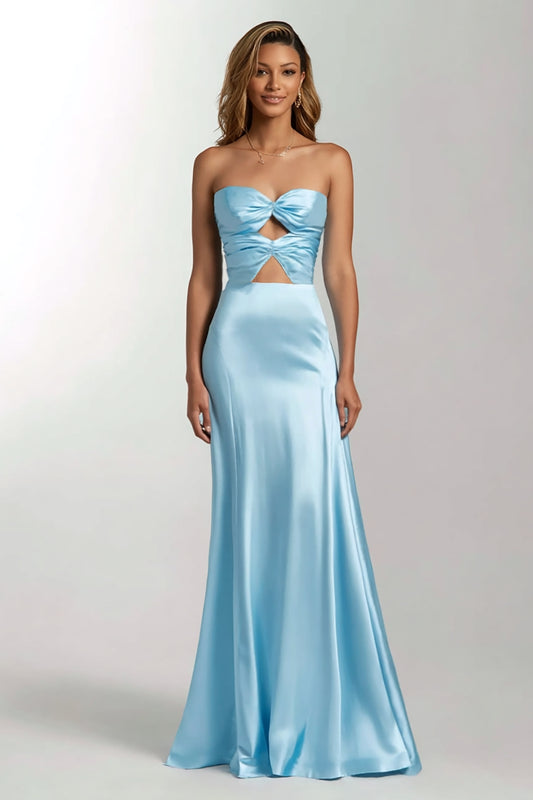 Dark Green Mermaid Sweetheart Satin Long Formal Dress