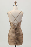 Sparkly Black Cut Out Tight Short Homecoming Dress with Rhinestone