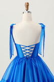 Simple Royal Blue A Line Short Homecoming Dress