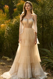 Sparkly Pink Tulle Polka Dots Tiered Long Corset Prom Dress with Beading