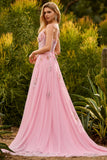 Sparkly Floral Green A-Line Long Corset Prom Dress with Beading