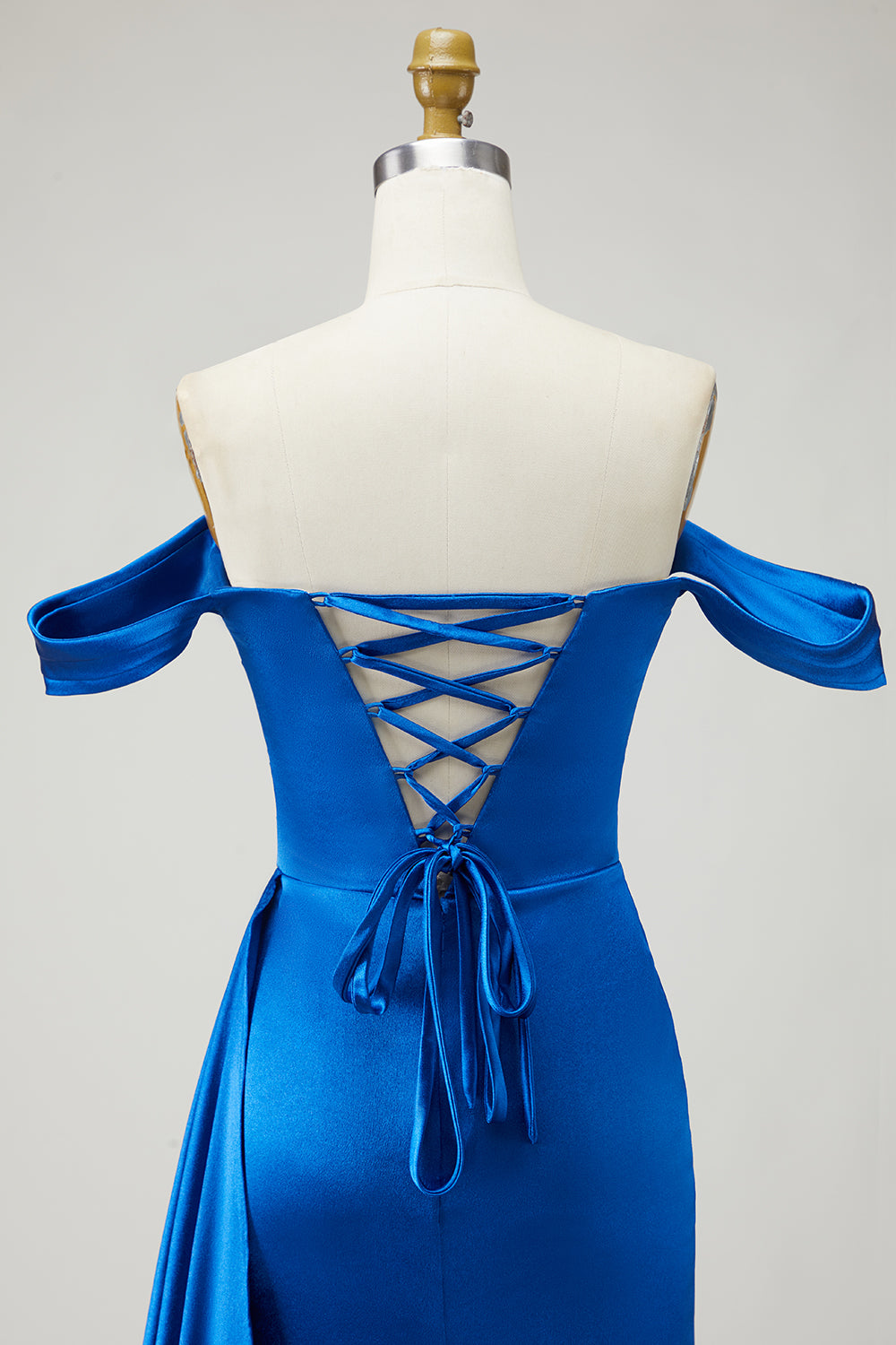 Sparkly Royal Blue Mermaid Long Prom Dress with Slit