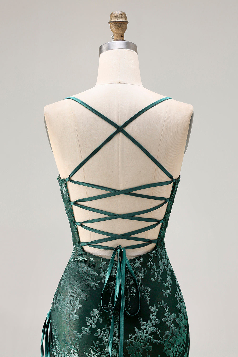 Zapakasa Women Dark Green Velvet Floral Long Bridesmaid Dress Spaghetti Straps Sheath Lace Up Back Wedding Guest Dress Zapakasa Women Dark Green Velvet Floral Long Bridesmaid Dress Spaghetti Straps Sheath Lace Up Back Wedding Guest Dress