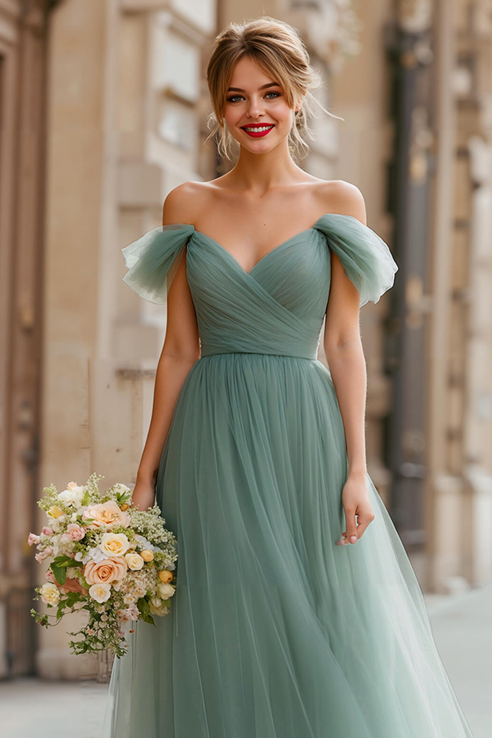 emerald green tulle bridesmaid dresses Emerald Green Tulle Bridesmaid Dresses Mismatched Lisposa