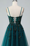 Sparkly Dark Green Short A Line Homecoming Dress with Beading