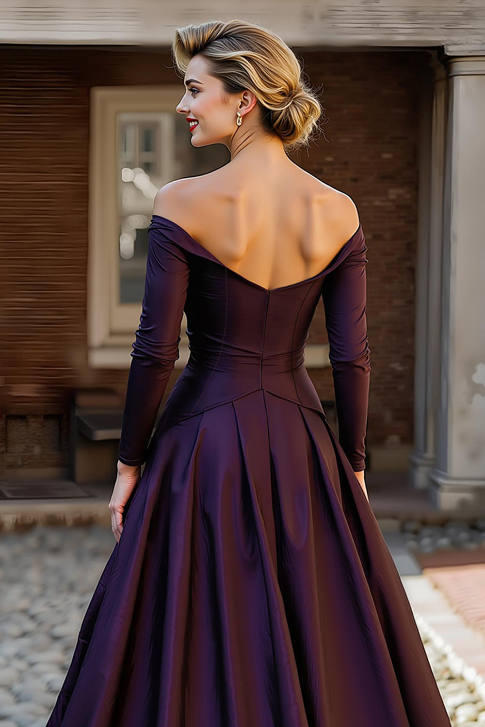 plum and grey dress Plum Mother Of The Bride Dresses