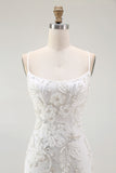 Sparkly White Tight Floral Short Homecoming Dress with Beading