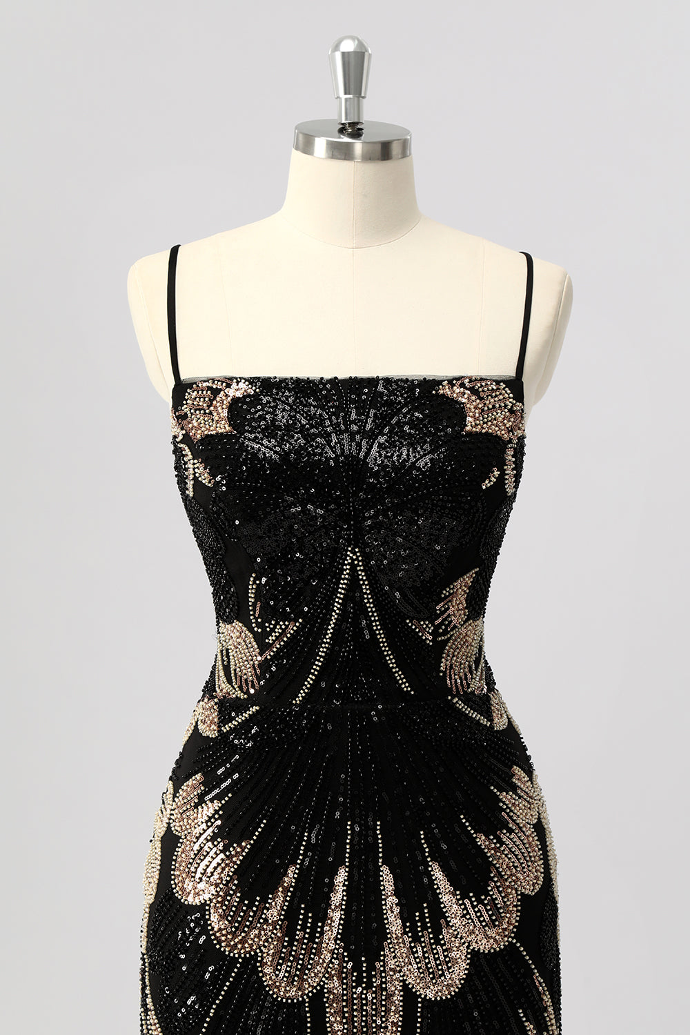 Zapakasa Women Sparkly Black Beaded Tight Short Homecoming Dress Backless Spaghetti Straps Lace Up Back Cocktail Dress with Sequins Zapakasa Women Sparkly Black Beaded Tight Short Homecoming Dress Backless Spaghetti Straps Lace Up Back Cocktail Dress with Sequins