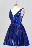 Sparkly Golden A Line Mirror Short Homecoming Dress