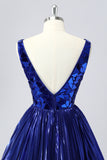 Sparkly Golden A Line Mirror Short Homecoming Dress