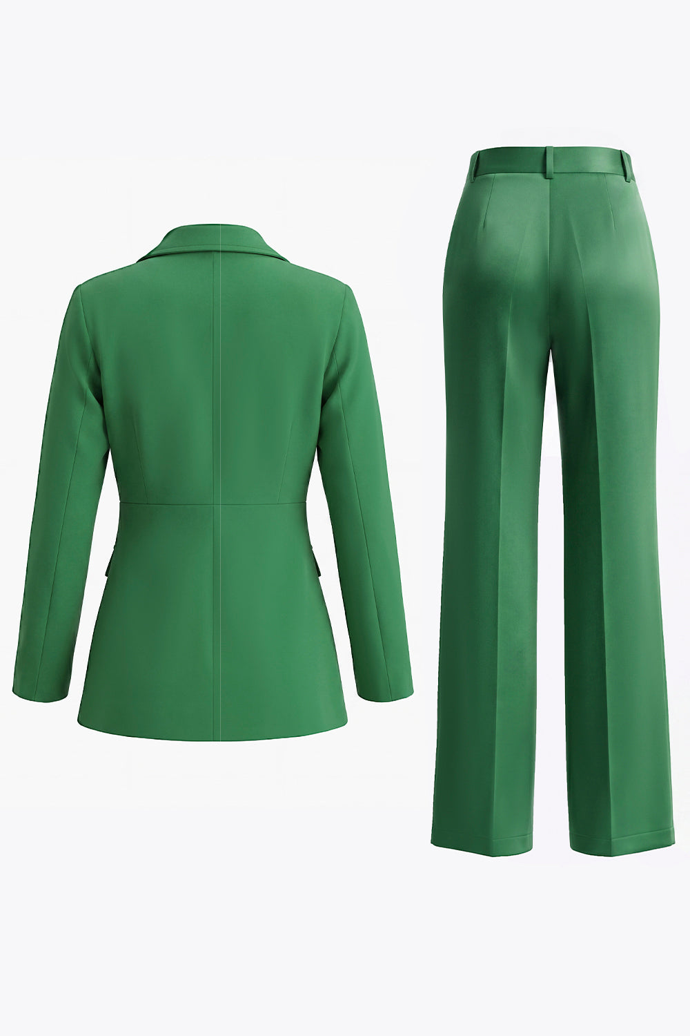 2 Piece Red Notched Lapel Long Sleeves Prom Suits with Pockets