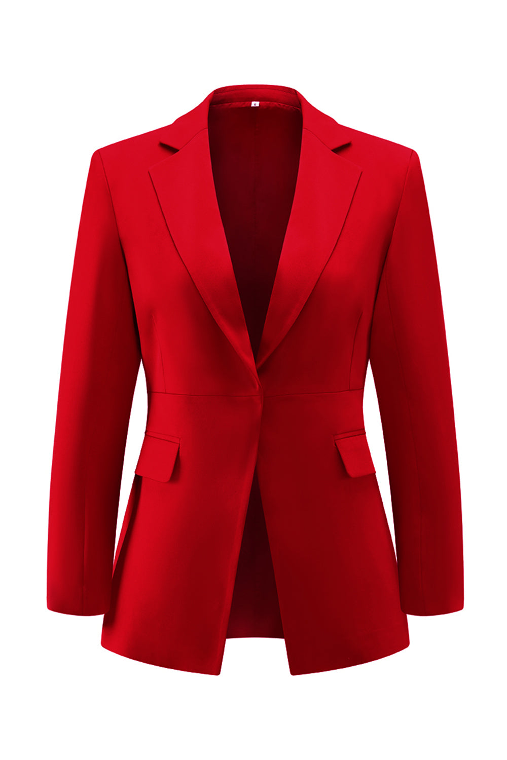 Red Notched Lapel 2 Piece Prom Suits with Pockets