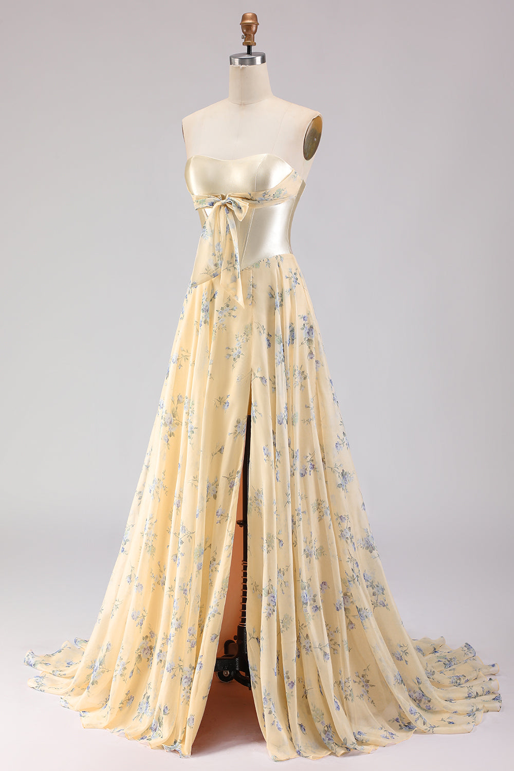 blue and yellow long dress Shop Kristen Yellow & Blue 3D Wedding Dress