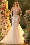 Sparkly Floral White Pink Mermaid Tulle Long Corset Prom Dress with Beading